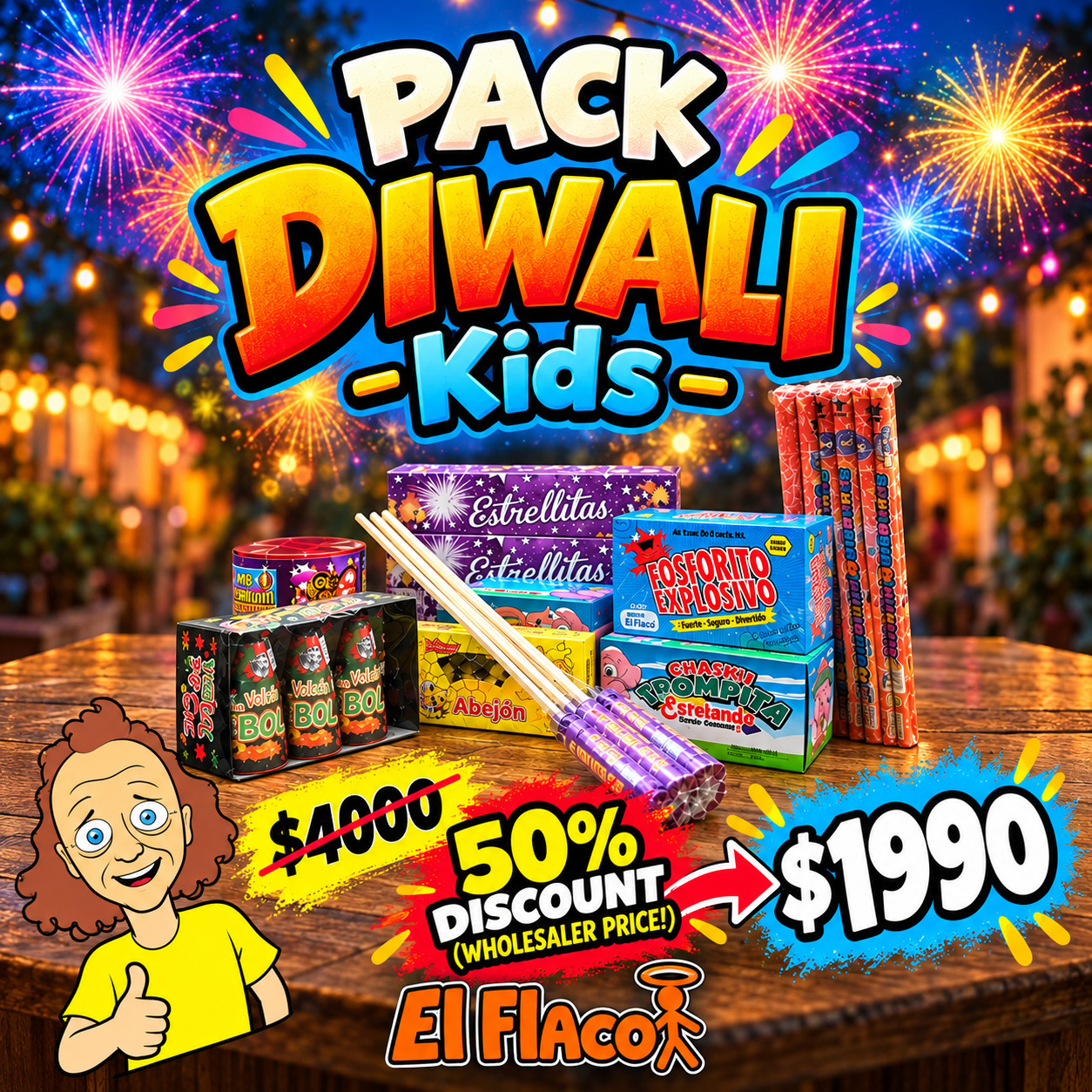 Pack Diwali Kids_ Fuegos Artificiales y Descuento